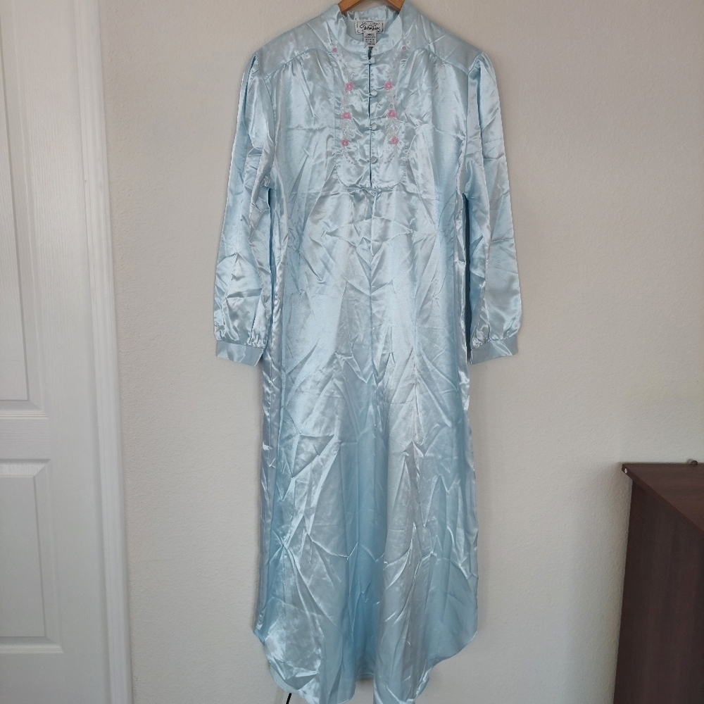 J.O Intimates Vintage‎ Kimono Satin Slip Dress Size Large